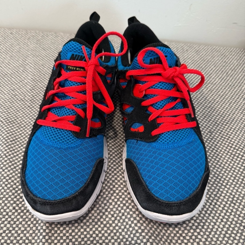Unisex Nike Youth Free Run 2 Running Shoes Blue Orange Dx1788-001 Size 7Y